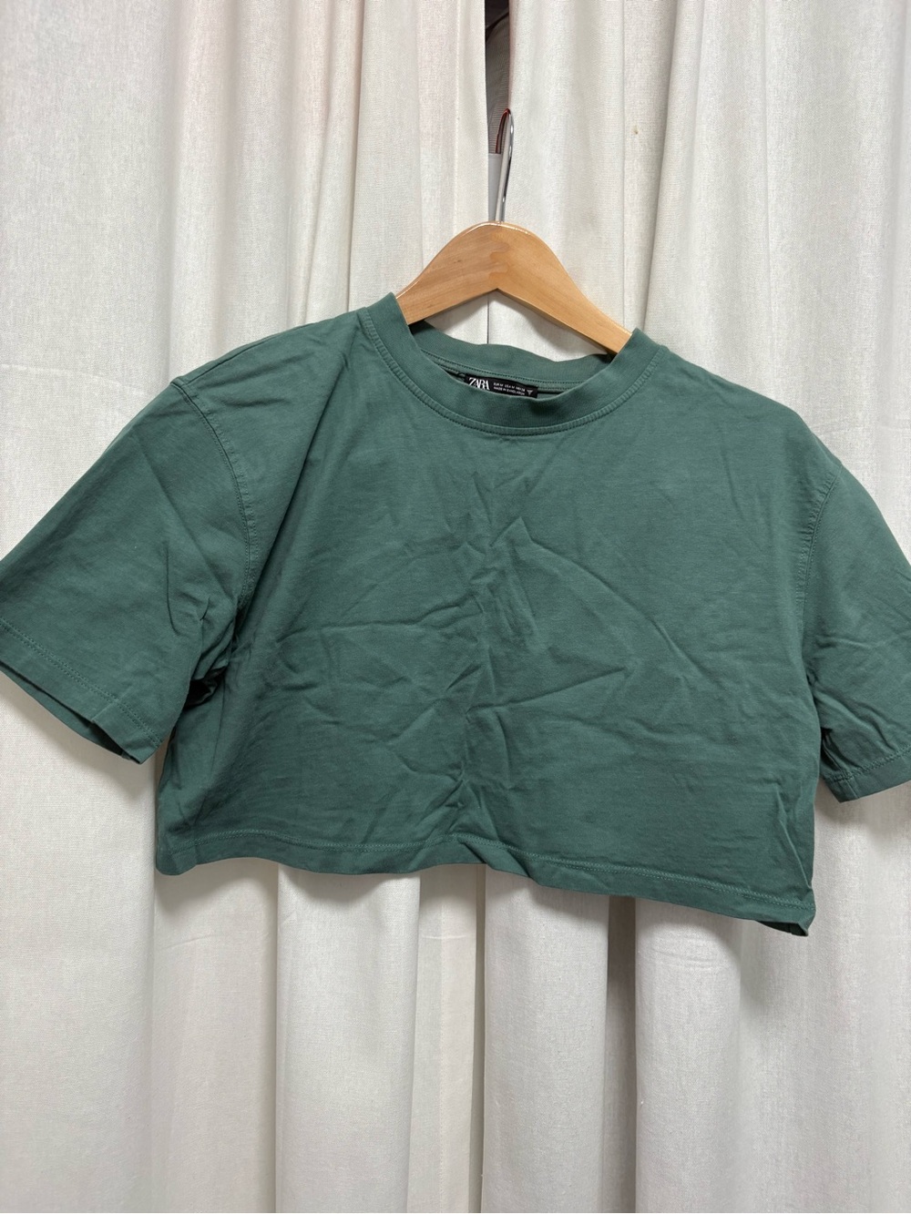 Cropped Crewneck Zara T-Shirt